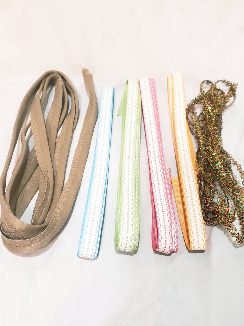 Mixed Lot 6 Sewing Edges Trim Ribbon with Lace